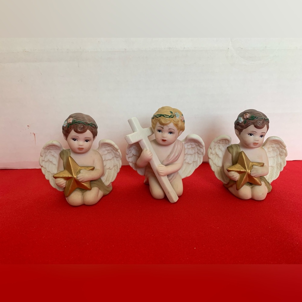 HOME INTERIORS Four Seasons Cherubs 88411-98 Angels Figurines Vintage set of 3